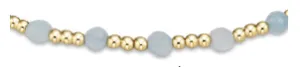 ENewton Aquamarine 3mm Sincerity Gemstone Gold Bracelet