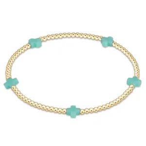 ENewton *eGirl*  2mm Mint Signature Cross Bracelet