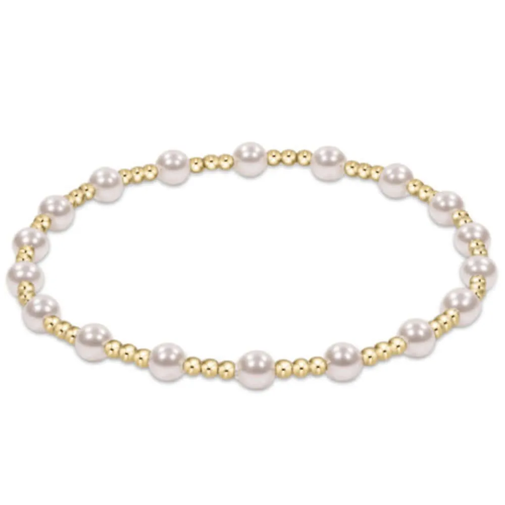 ENewton *eGirl*  4mm Pearl Sincerity Gold Bracelet
