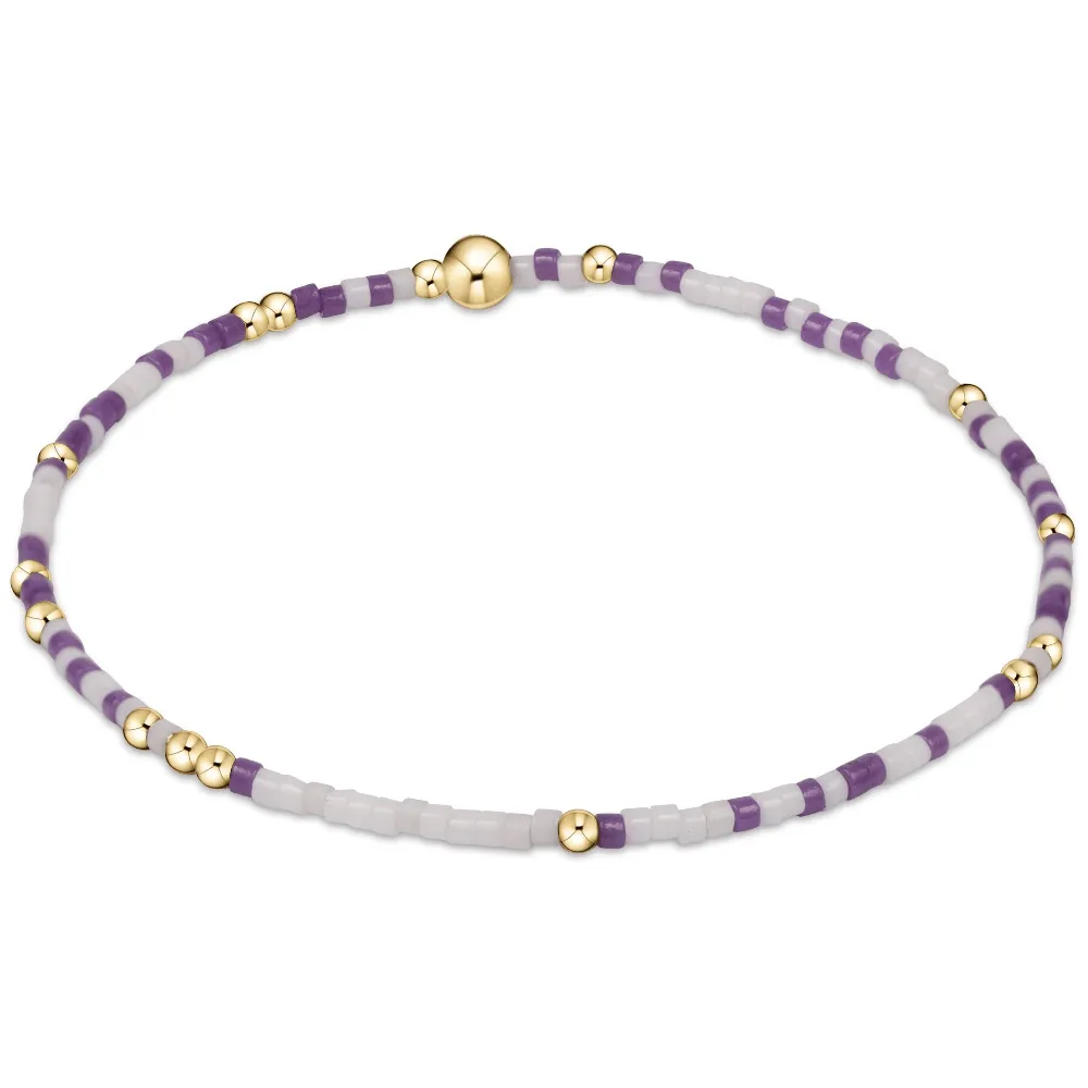 ENewton Game Day Purple and White  Hope Unwritten Bracelet