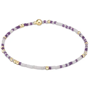 ENewton Game Day Purple and White  Hope Unwritten Bracelet