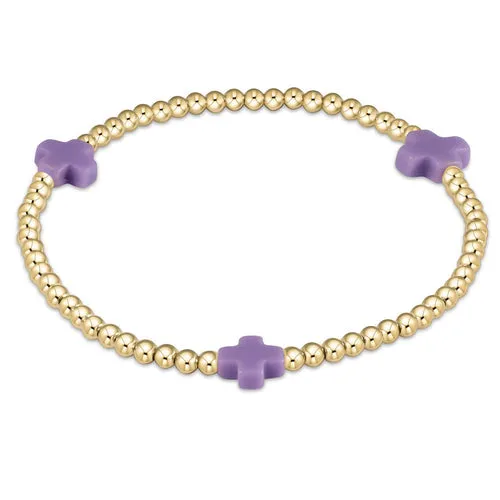 ENewton Purple Signature Cross Bracelet