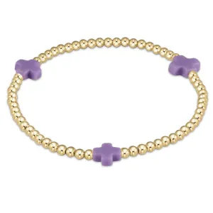 ENewton Purple Signature Cross Bracelet