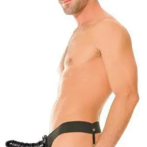 Fetish Fantasy 6 Inch Hollow Strap On Dildo - Black