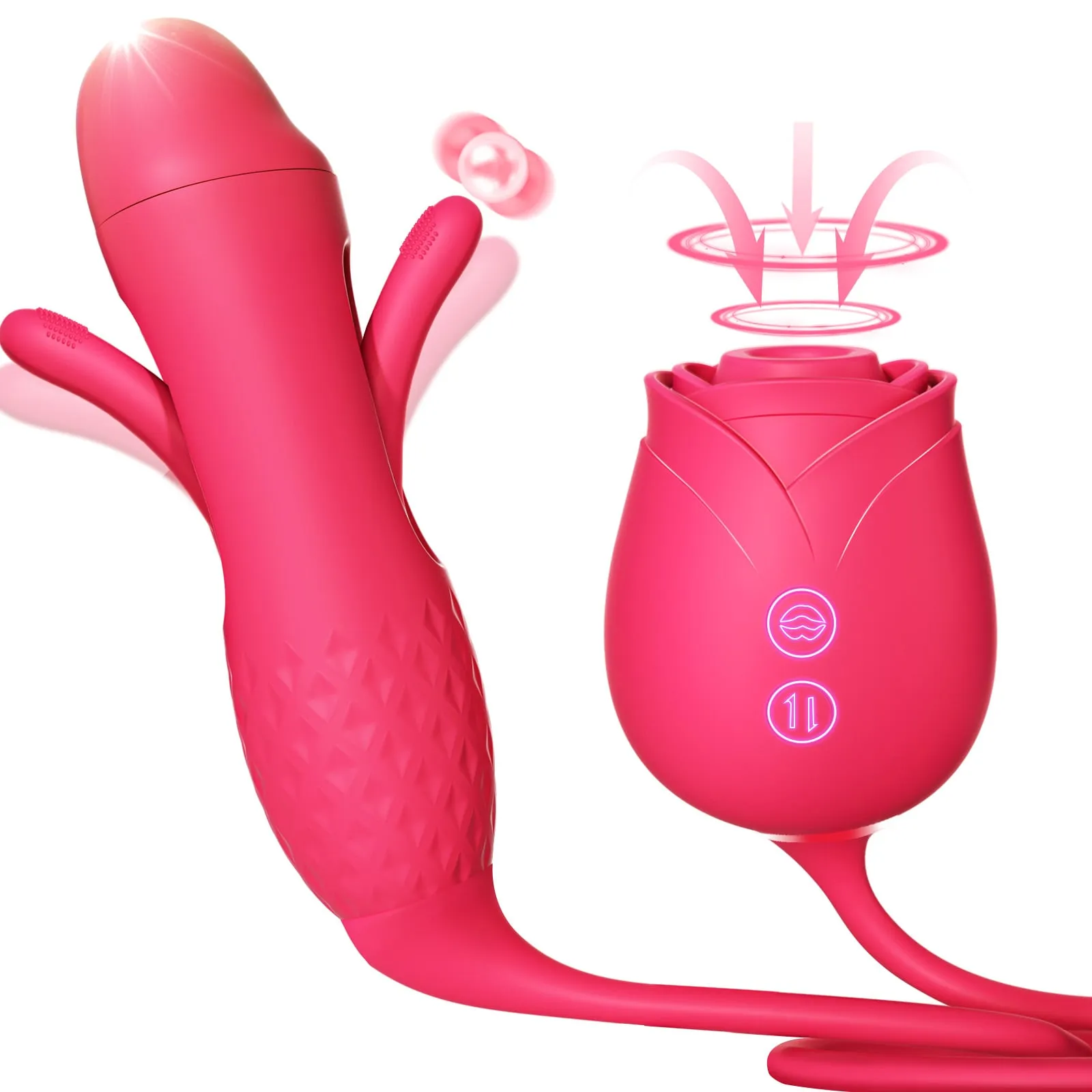 Flick | Upgraded Rose Female Flapping and Sucking Vibrator