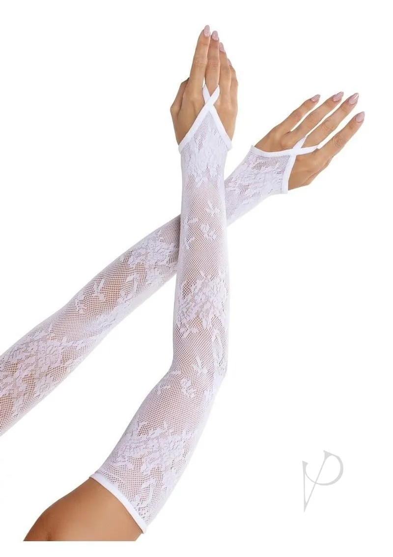 Floral Net Extra Long Gauntlet Arm Warme