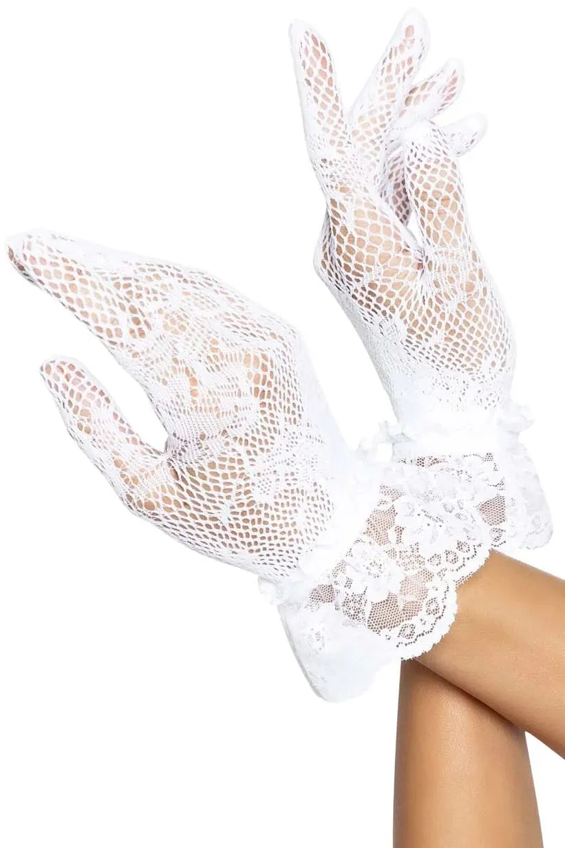 Floral Stretch Lace Gloves