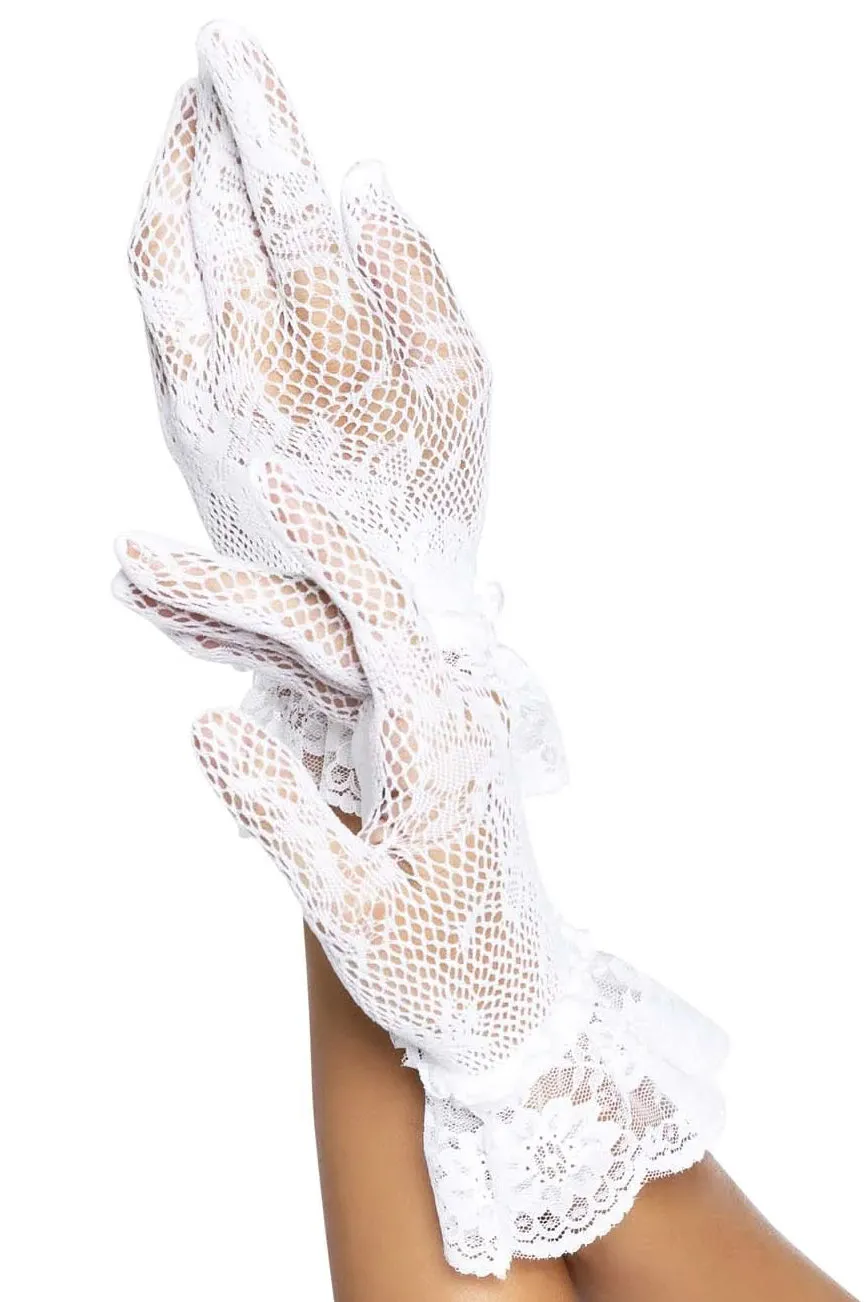 Floral Stretch Lace Gloves
