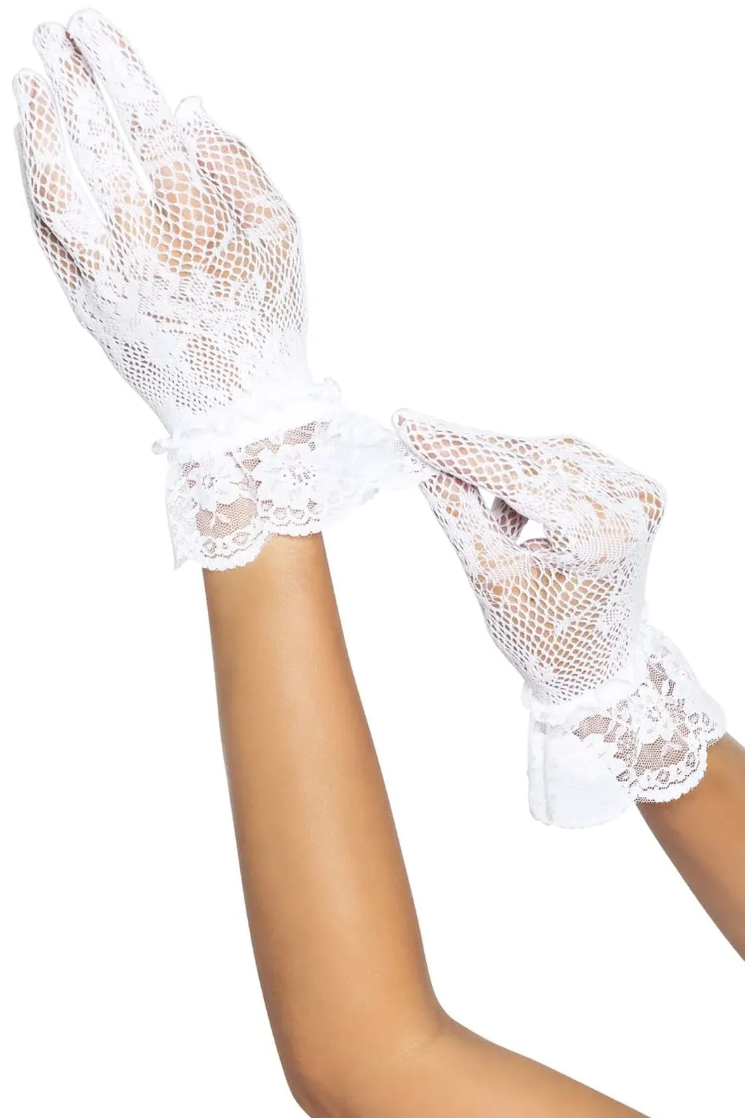 Floral Stretch Lace Gloves