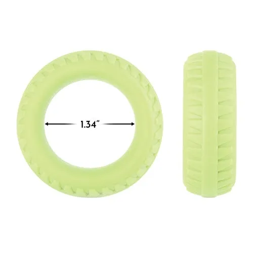 Forto - F 12 Silicone Cock Ring Glow in the Dark (Yellow)