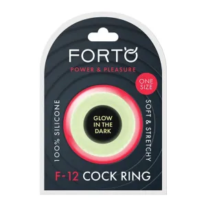 Forto - F 12 Silicone Cock Ring Glow in the Dark (Yellow)