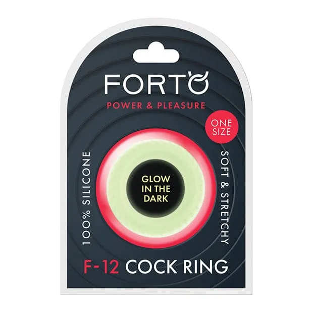 Forto - F 12 Silicone Cock Ring Glow in the Dark (Yellow)