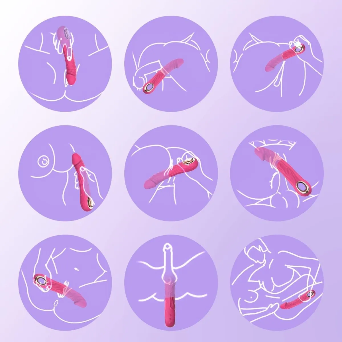 G Spot Vibrator Dildo with 10 Powerful Vibration Mode Clitoris Anal Stimulator