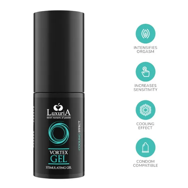 Gel intim pentru femei LUXURIA Vortex Gel. pentru stimularea clitorisului și libidoului. cu efect de răcire. 30 ml