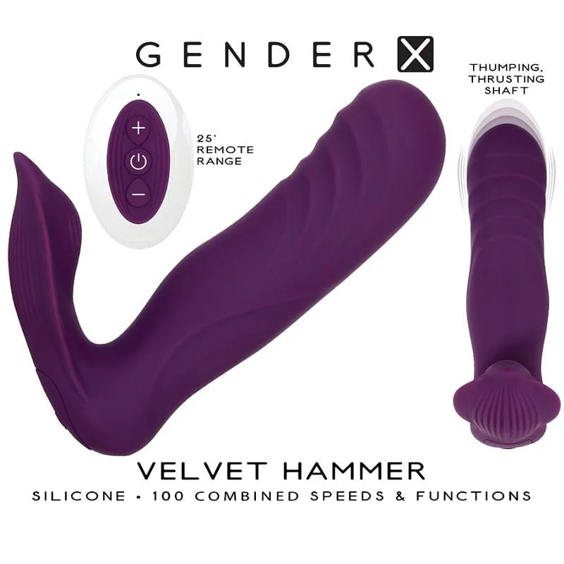 Gender X Velvet Hammer Wearable Massager Purple