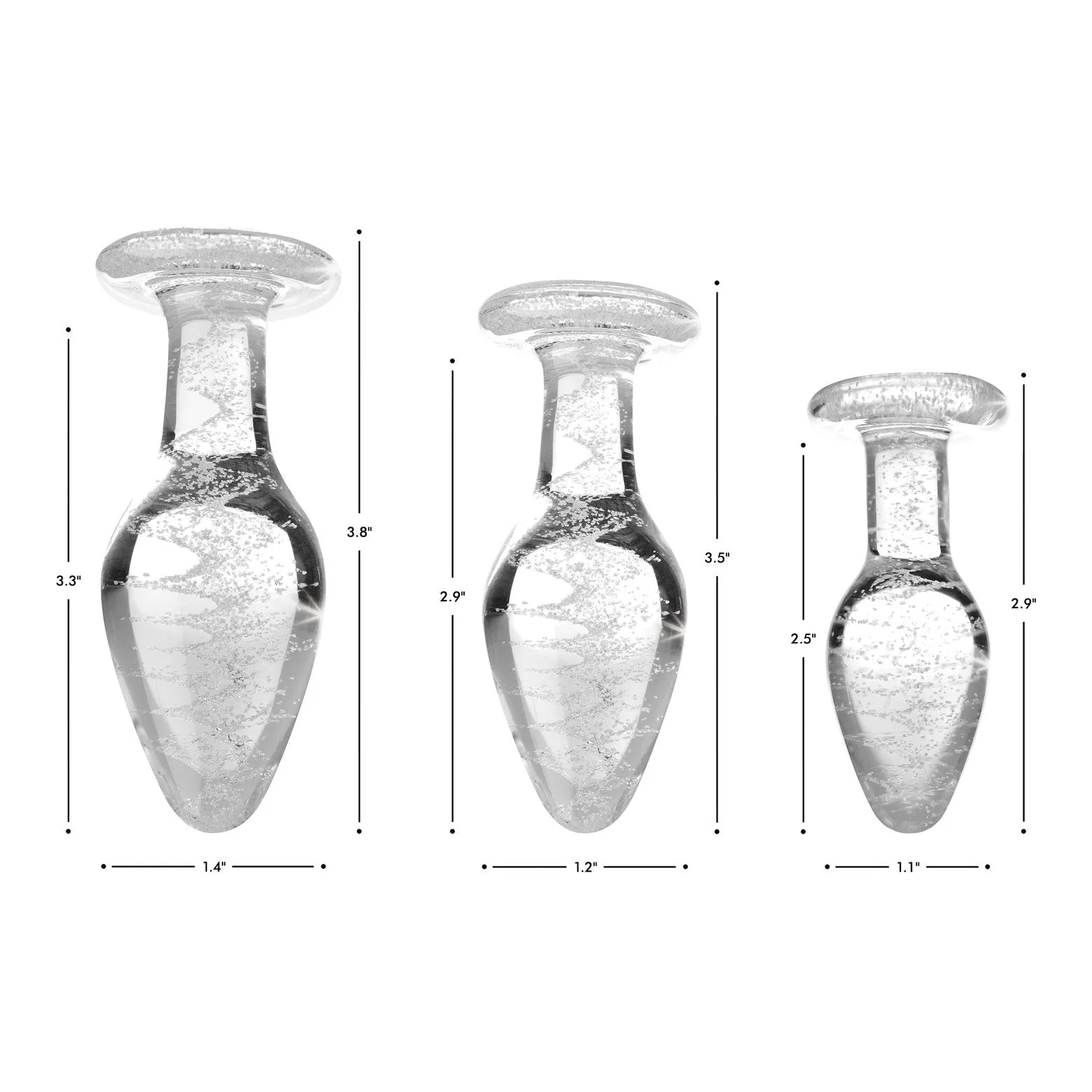 Glow-in-the-dark Glass Anal Plug