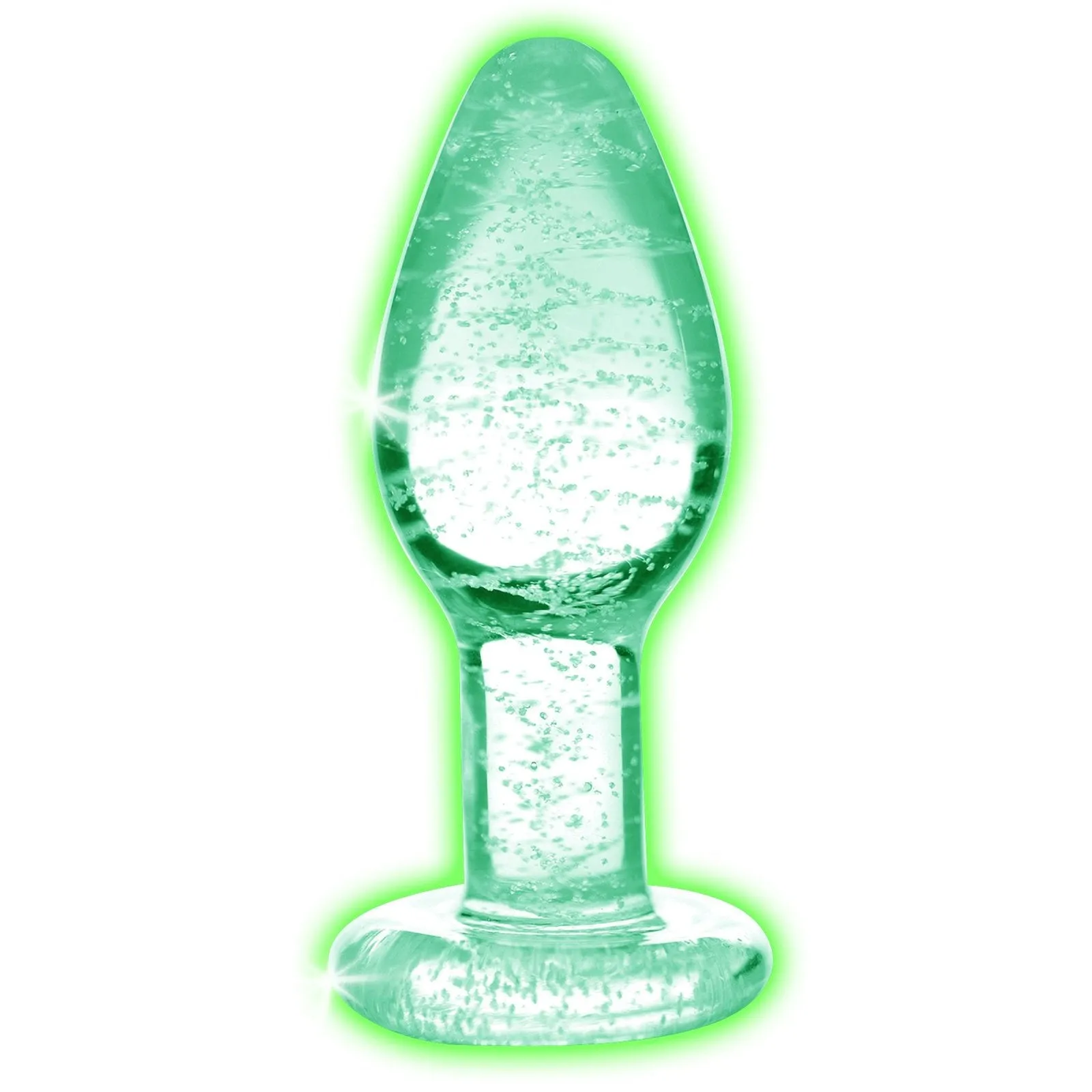 Glow-in-the-dark Glass Anal Plug
