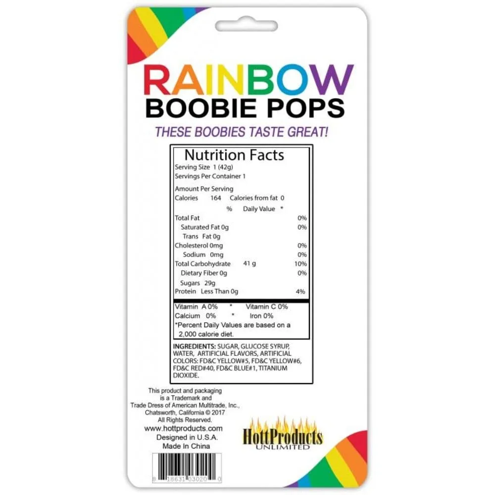 Hott Products Rainbow Boobie Pops