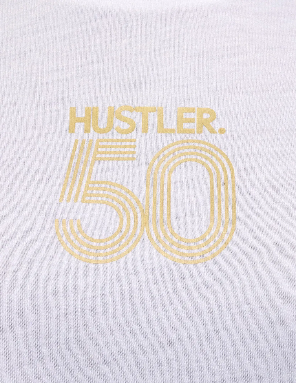 HUSTLER 50th Anniversary Boxy Crop Festival Tee
