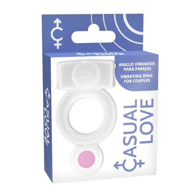 Inel vibrator pentru penis CASUAL LOVE Vibrating Ring for Couples. pentru erecții puternice și stimulare clitoris. transparent