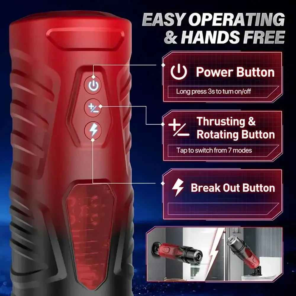 Intelligent Sucking Rotating Thrusting Electric Automatic Male Masturbator