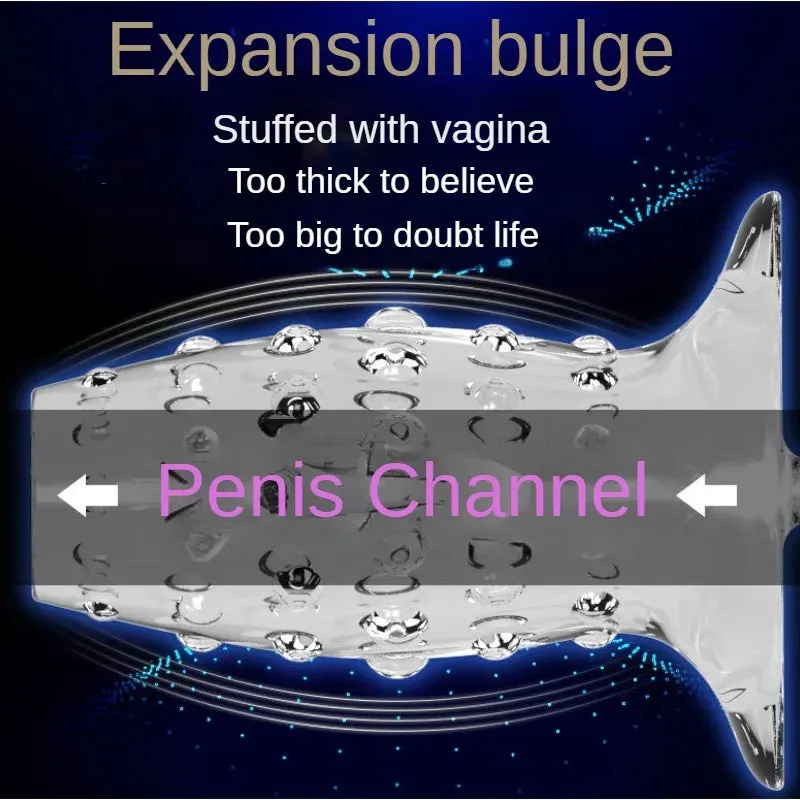 Jelly Cock Sleeve Penis Enlarger - Penis Ring Delay Ejaculation Condom Sex Toy for Men