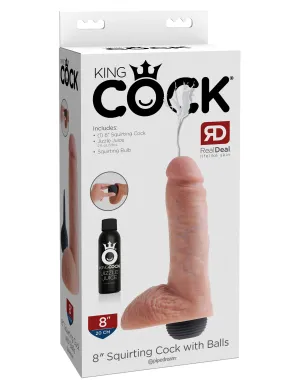 King Cock 8 Squirting Cock with Balls