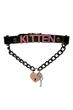 Kitten Heart Lock Collar
