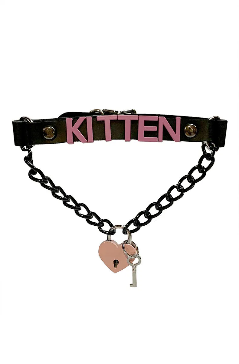 Kitten Heart Lock Collar