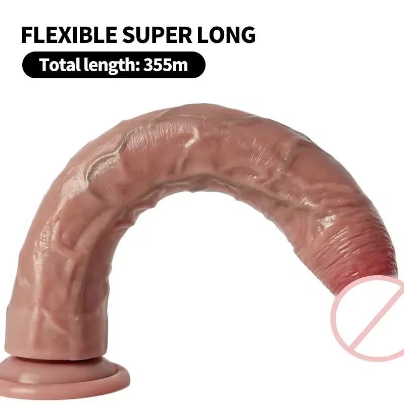 Large Realistic Dildo Butt Plug - 14 inch Super Long Dildos Vagina Anal Stimulator