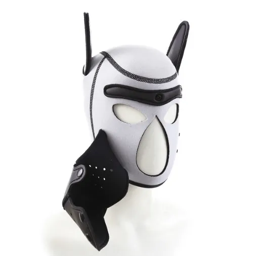 Leather Sponge SM Dog Head Set Mask Breathable