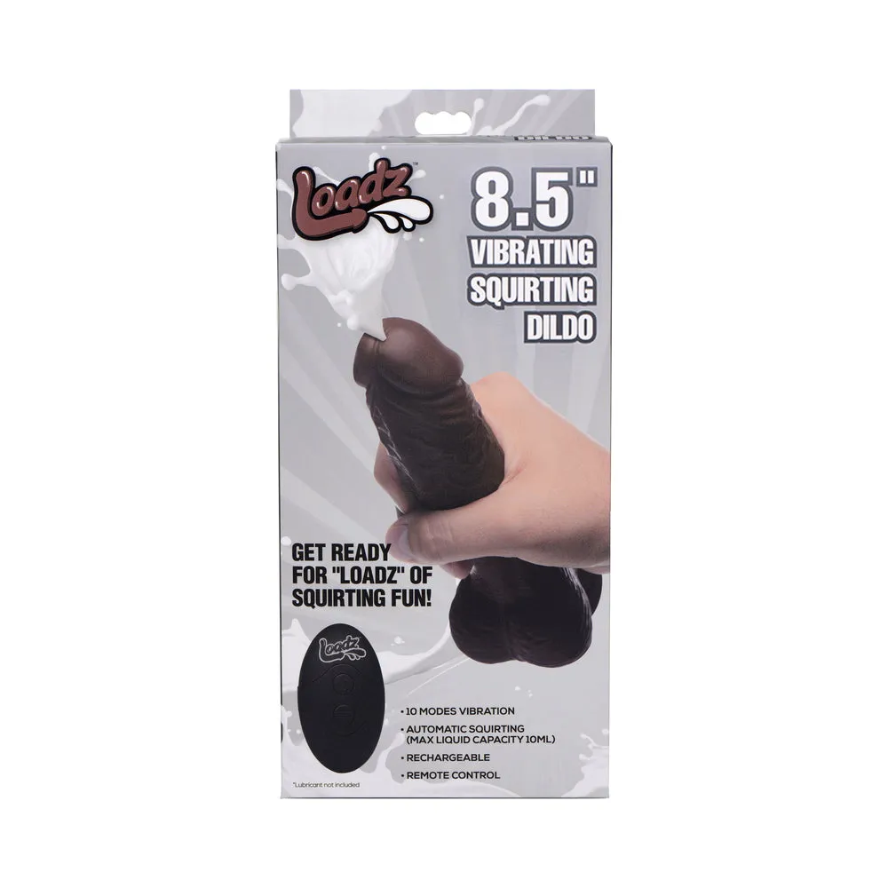 Loadz 8.5 in. Squirting Dildo Dark