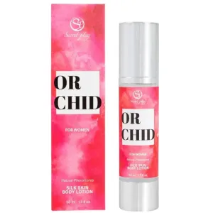 Loțiune pentru femei SECRET PLAY ORCHID Silky Skin. pentru corp. păr și masaj. cu feromoni. note de bergamotă și orhidee. 50 ml