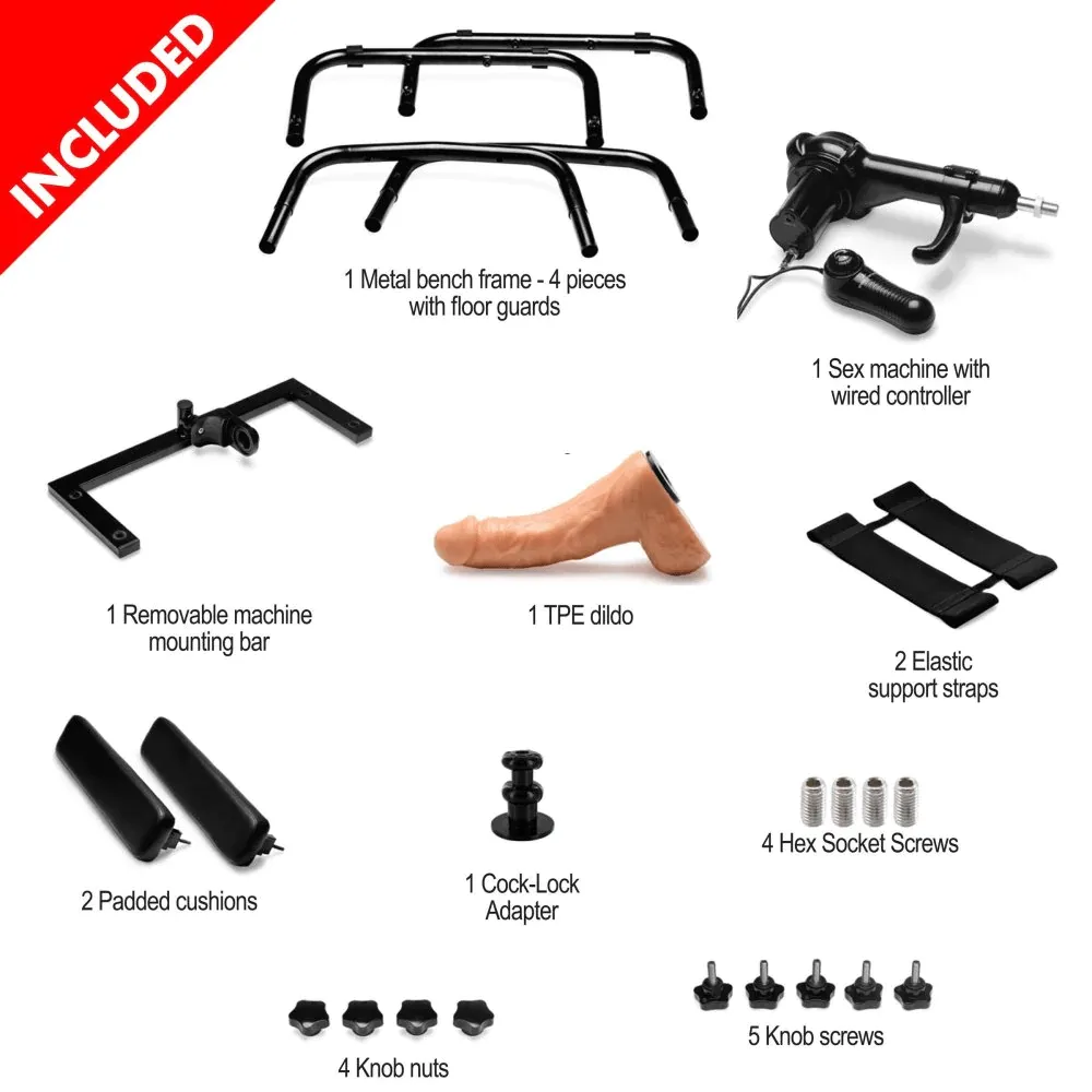 LoveBotz Deluxe Bangin' Bench With Sex Machine