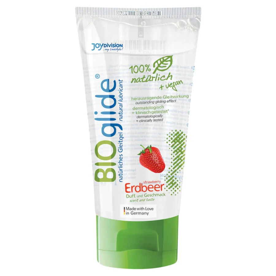 Lubrifiant natural BIOglide Strawberry. pe baza de apa. cu aroma de capsuni. 80 ml (PTS)