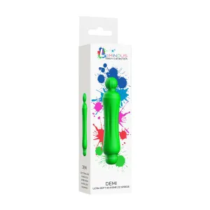 Luminous Demi Abs Bullet With Silicone Sleeve 10-Speeds Green