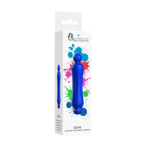 Luminous Demi Abs Bullet With Silicone Sleeve 10-Speeds Royal Blue