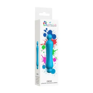 Luminous Demi Abs Bullet With Silicone Sleeve 10-Speeds Turquoise