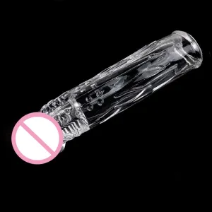 Male Penis Extension Sleeve Reusable Soft Delayed Ejaculation Condoms Penis Extender Cock Enlarger Adults Sex Toys For Men