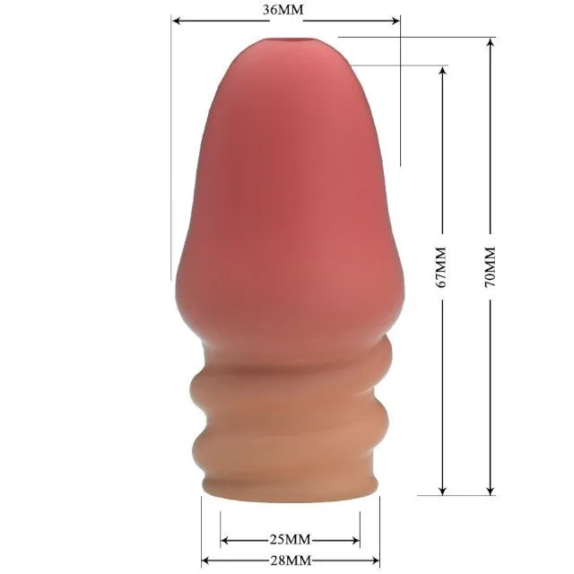 Manșon PRETTY LOVE Jeremy. pentru îngroșarea penisului. întârzierea ejaculării și stimulare. din TPR. culoarea pielii
