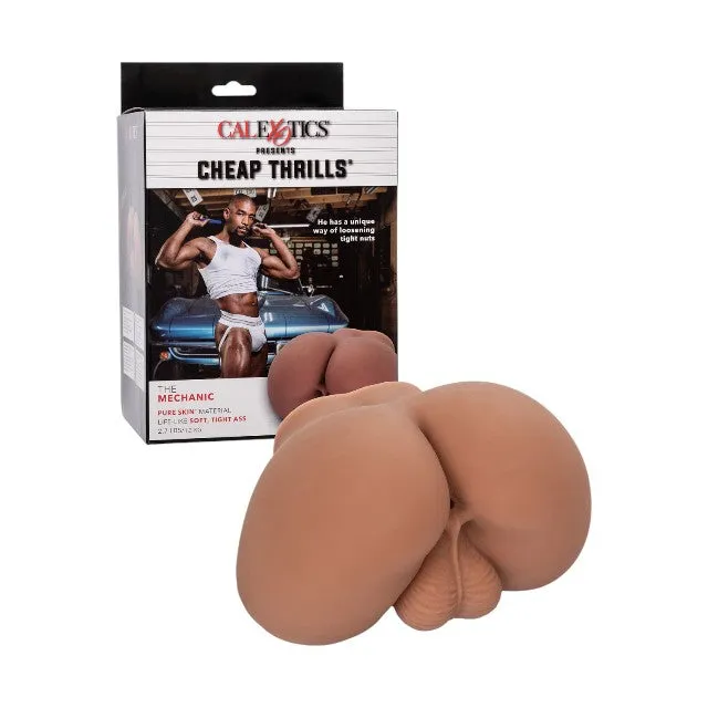 Masturbator bărbat CALEXOTICS Cheap Thrills The Mechanic. pentru simulare anală ultra-realistă. culoare maro