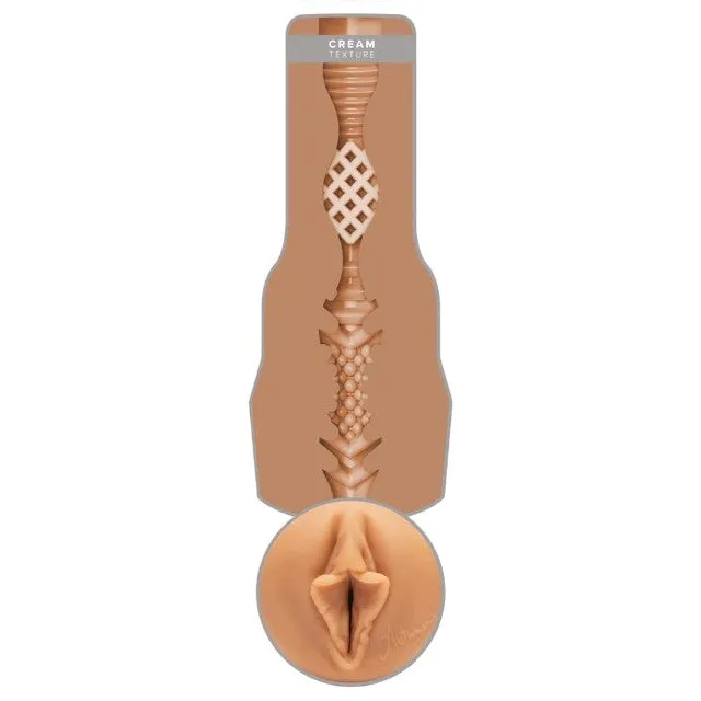 Masturbator manual FLESHLIGHT GIRLS Autumn Falls. canal texturat pentru simulare vaginală realistă. lungime 25 cm. alb