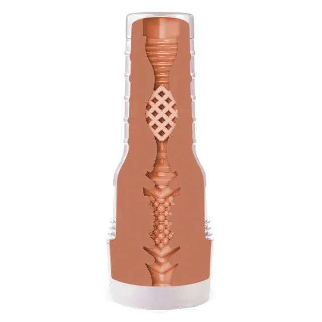 Masturbator manual FLESHLIGHT GIRLS Autumn Falls. canal texturat pentru simulare vaginală realistă. lungime 25 cm. alb