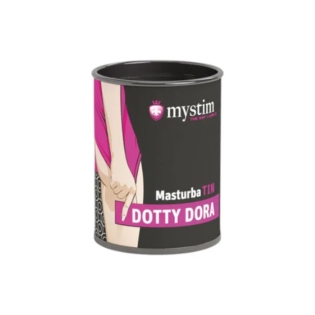 Masturbator manual MYSTIM MasturbaTIN Dotty Dora. din TPE texturat pentru stimulare intensă. alb