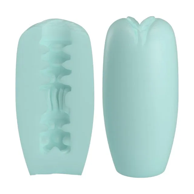 Masturbator PRETTY LOVE Catherine CASPAR. în formă de ou. simulare vaginală realistă. rezistent la apă. 8.5 cm. verde aqua