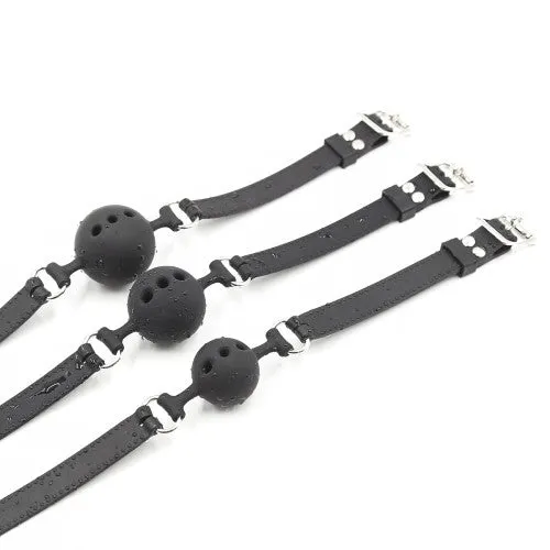 Naughty Toys Breathable Ball gag SMALL BLACK Ø 3.5 cm