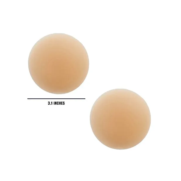 Neva Nude - Nudie Patootie Skin Invisible Reusable Silicone Pasties Nipple Covers O/S (Nude)