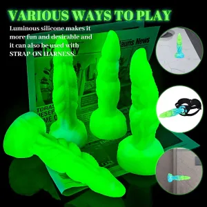 Nightlight Monster Realistic Dildos Series- GLOWS-IN-THE-DARK Huge Dildos. Super Safe and Soft