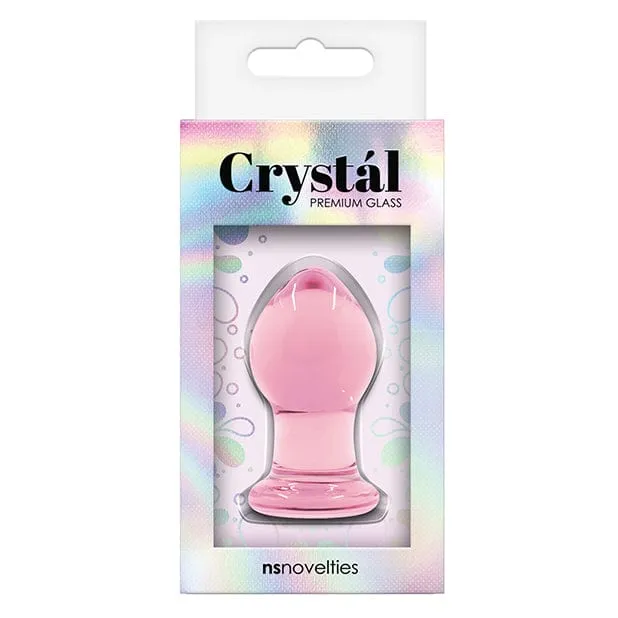 NS Novelties - Crystal Premium Glass Butt Plug Small (Pink)