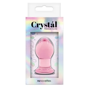 NS Novelties - Crystal Premium Glass Butt Plug Small (Pink)